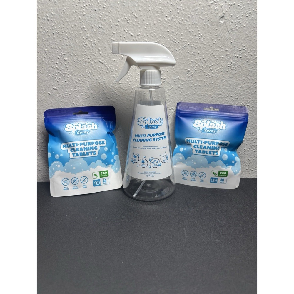 Splay Spray Multi Pack Cleaning‎ Bottle & Tablets 20pk Exp 10/2025 BRAND NEW